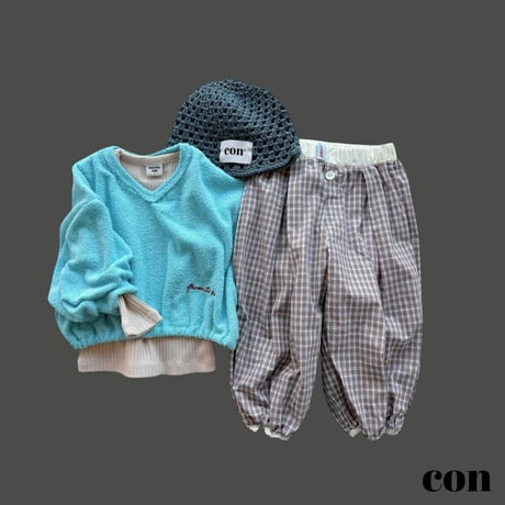 con/16. v embroidery knit XXS-M