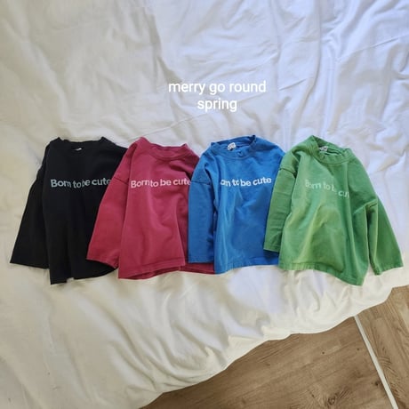 merrygoround/40. simple alphabet T-shirt XS-2XL