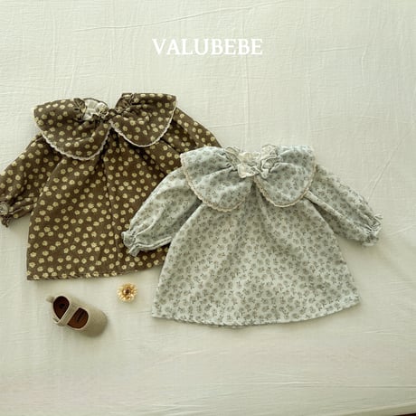 valubebe/42. color flower corduroy one-piece 6M-S
