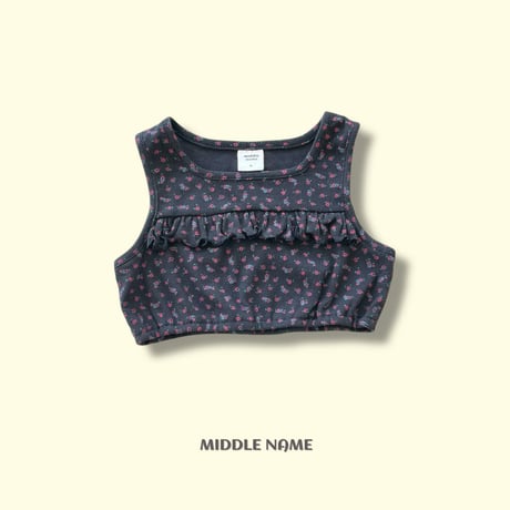 middlename/6. flower fril bustier S(S-M)-L(JS-JM)