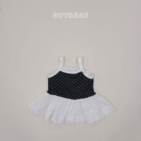 soybean/7. plan dot fril sleeveless XS-XL