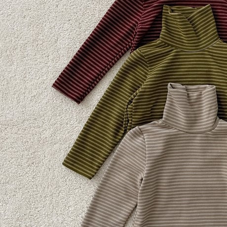 fromi/52. Herbert Striped Turtleneck Tee JS-JM