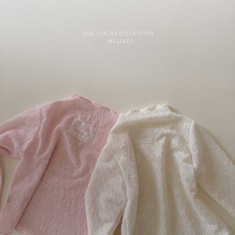 melikey/5. ribbon mesh T-shirt XS-XL