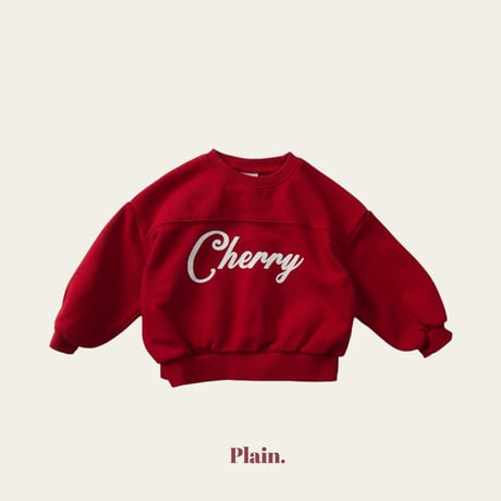 plain/25. cherry man-to-man XS-XL