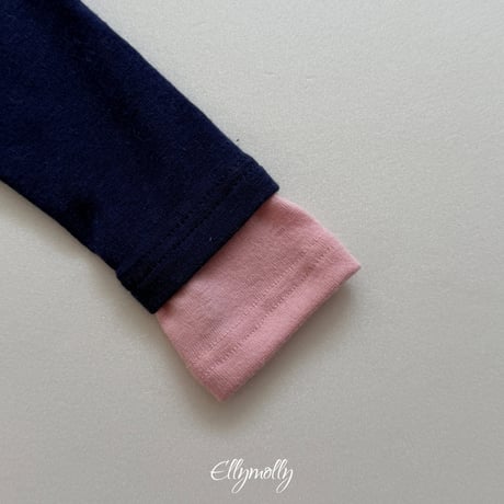 ellymolly/47. brush two color pollar T-shirt 13-15