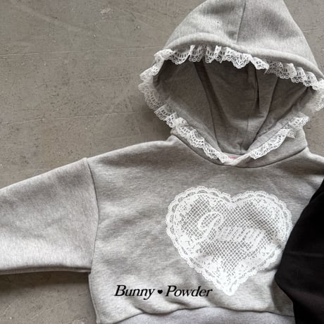 bunnypowder/80. hood man-to-man S-XL