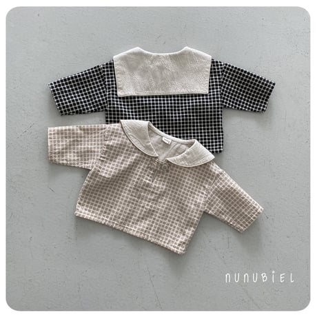 nunubiel/23. bebe check blouse S-L