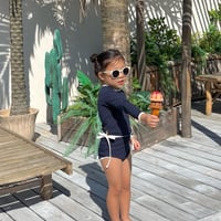 log101/8. log ribbon rashguard swimsuit JS-JM