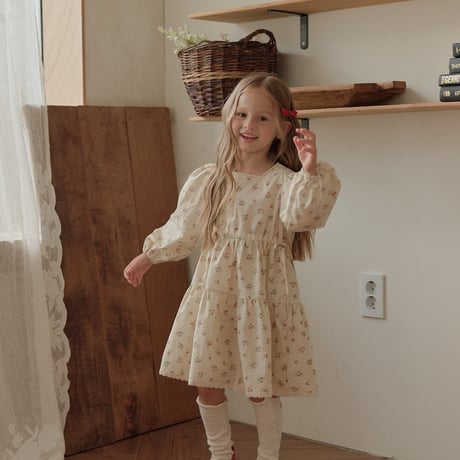 melikey/110. vintage flower one-piece JS-JM