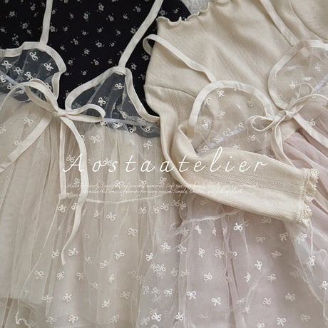 aosta/17. [Lace Ribbon Open Dress] FREE
