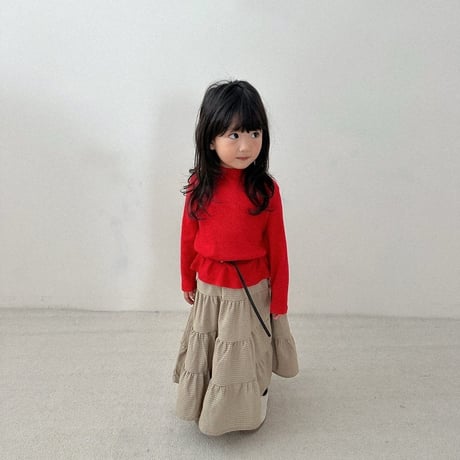 digreen/29. check ruffle skirt? S-2XL