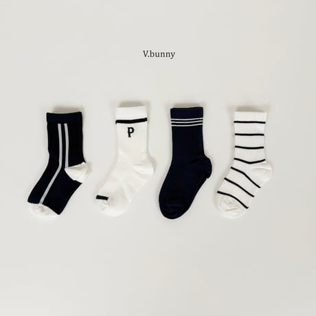 vbunny/13. line socks set M(130-150)-XL(180-210)