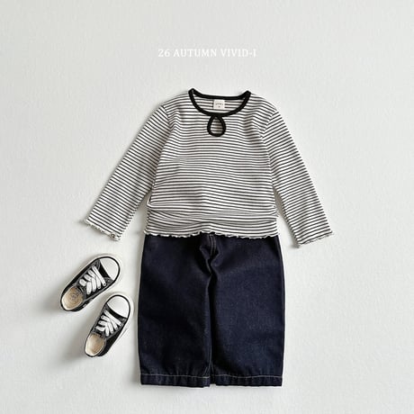 vividi/149. stripe T-shirt XS-XL