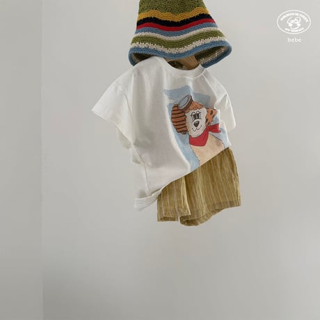 gou/146. B- linen half pants 2(6-12M)-3(12-18M)