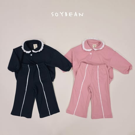 soybean/119. collar fril updown set XS-XL