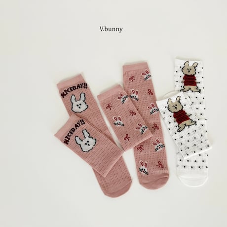 vbunny/49. kongkong bunny socks set FREE