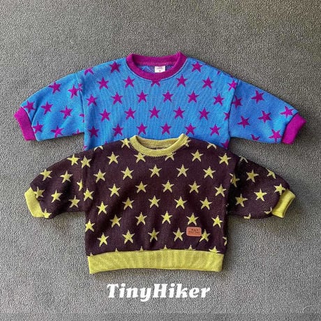 tinyhiker/11. star gram knit man-to-man XS-XL