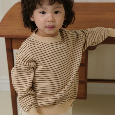 thebeige/9. Round stripe knit XXS-L