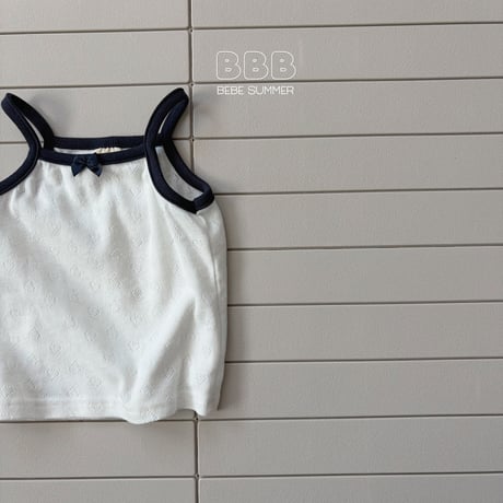 bellabambina/45. bebe ribbon two color T sleeveless 12M-M