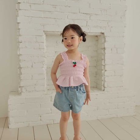 melikey/56. heart denim half pants JS-JM