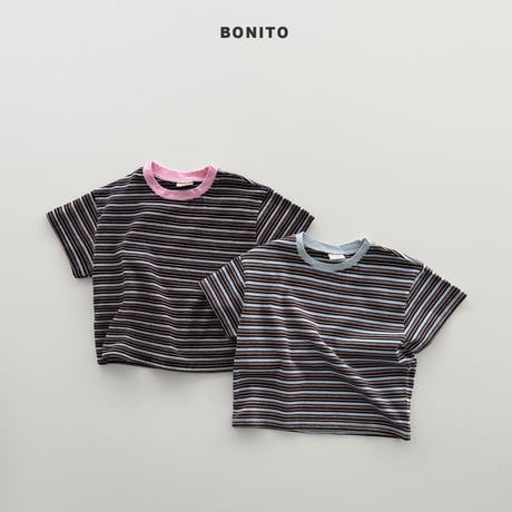 bonito/81. uni stripe color tee ? JS-JM