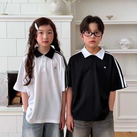 matilda/39. Airy two line collar T-shirt 5-13