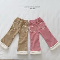 melikey/50. corduroy heart boots cut JS-JM
