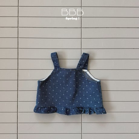 bellabambina/68. bebe heart denim set 12M-S