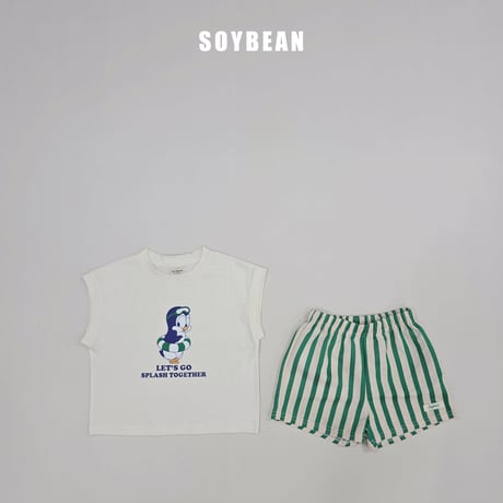 soybean/180. plan ) Penguin vacance updown set XS-XL