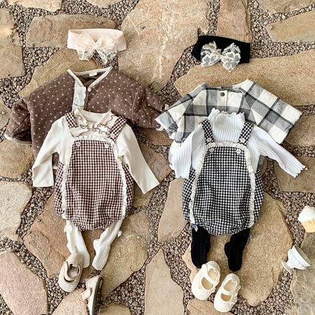bebeholic/12. peuty overalls suit S(3-6M)-XL(18-24M)