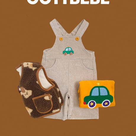 oottbebe/39. apple bear dumble ( dumble fleece vest XS(0-1Y)-XL(4-5Y)