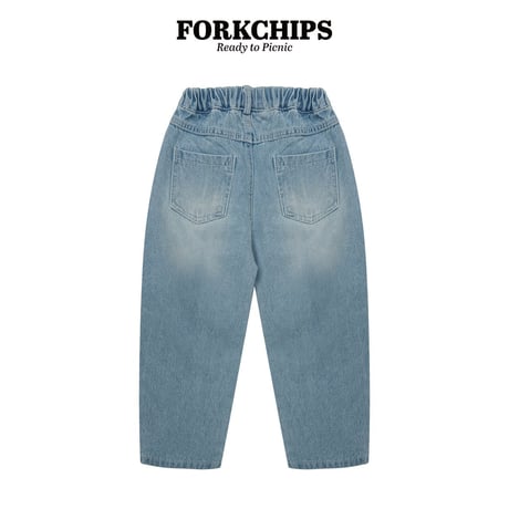 forkchips/2. high old style denim pants JS-JXL