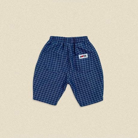 oottbebe/22. denim check pants XS(0-1Y)-XL(4-5Y)