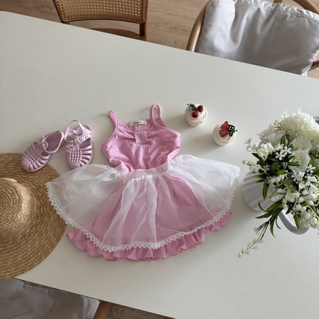 lepetitmot/6. ribbon sleeveless one-piece XS-XL