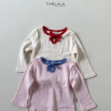 thelala/24. peuty ribbon T-shirt XS-XL