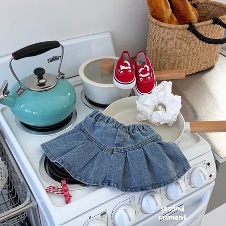 secondmoment/20. pleated denim skirt JS-JL