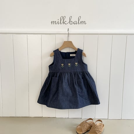 milkbalm/8. tulip denim one-piece XS-XL