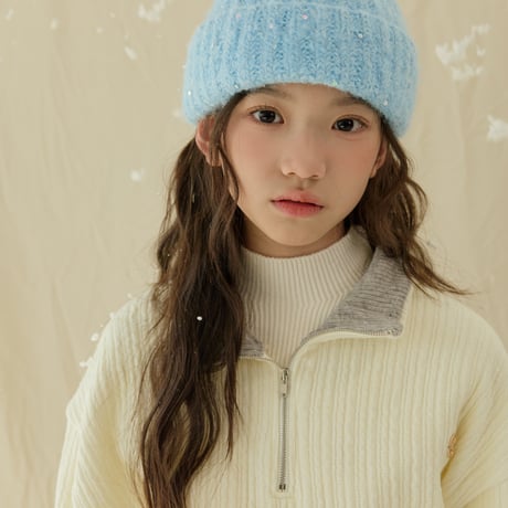 sm2/5. collar half golgi knit zipup 9-17