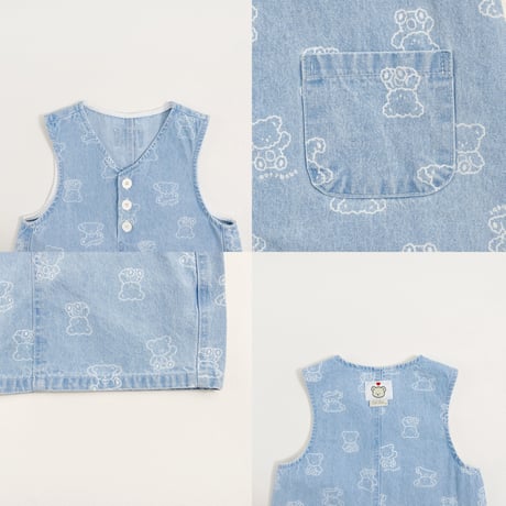 oottbebe/69. bear one-piece XS(1-2Y)-XL(6-7Y)
