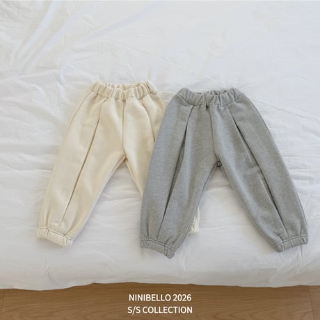 ninibello/75. angel pin tuck jogger pants 2XL
