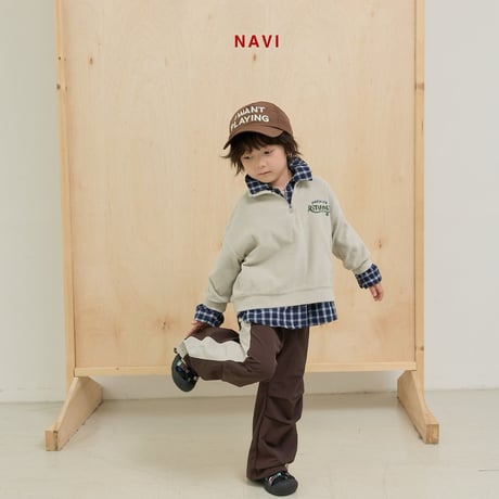 navi/57. morning half zipup T-shirt 2XL-JL