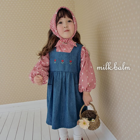 milkbalm/8. tulip denim one-piece XS-XL