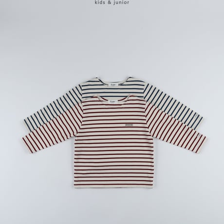 owen/54. boat neck stripe T-shirt JS-JXL