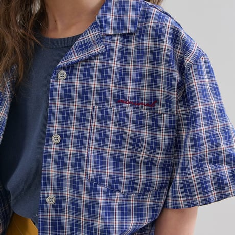 minimal/62. half t check shirt S-XL
