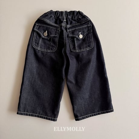 ellymolly/45. flap denim pants 5-11