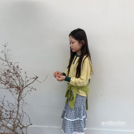 andbutter/31. Stripe Henley T-Shirt S-XL