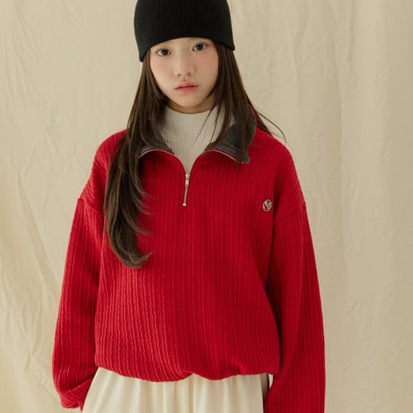 sm2/5. collar half golgi knit zipup 9-17