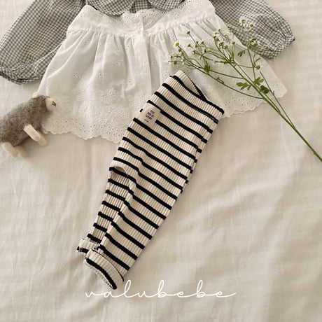 valubebe/60. stripe 2 6 leggings 6M-S