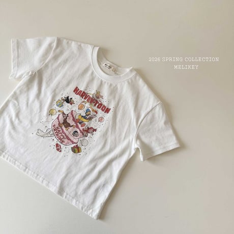 melikey/7. happy half t T-shirt XS-XL