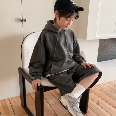 fromi/65. pigment hoody half set S-XL